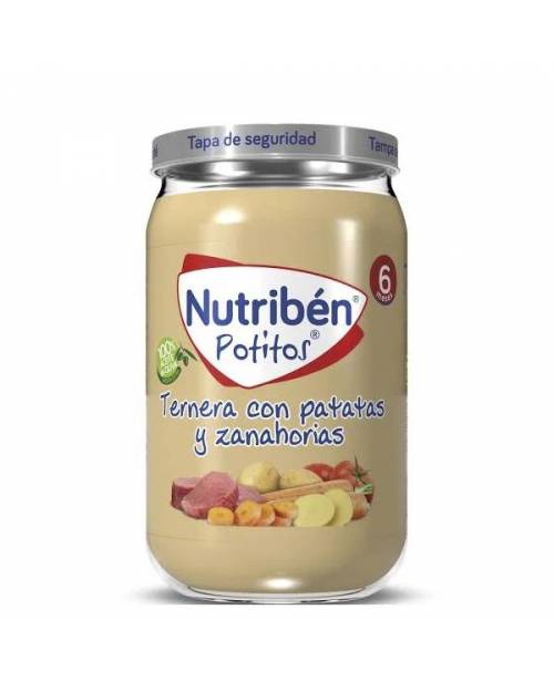 Nutribén Potito ternera con Patatas y Zanahorias 235gr